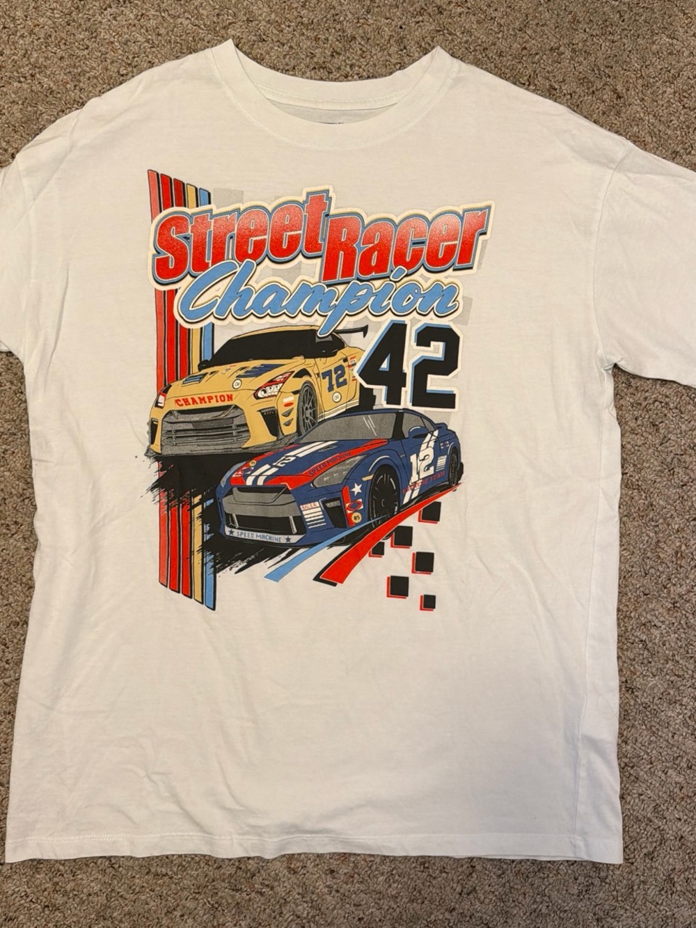 Cotton On White Street Racer Champion Graphic Tee